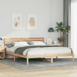 Estrutura da cama castanho 200 x 200 cm