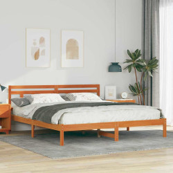 Estrutura da cama castanho 200 x 200 cm
