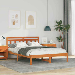 Estrutura da cama castanho 140 x 190 cm