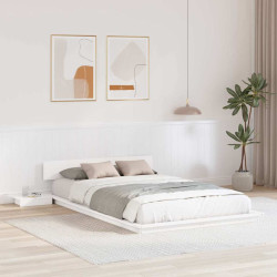 Estrutura da cama castanho 140 x 190 cm madeira