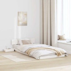 Estrutura da cama branco 90 x 200 cm madeira