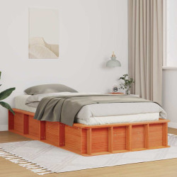 Estrutura da cama marrom cera 75 x 190 cm