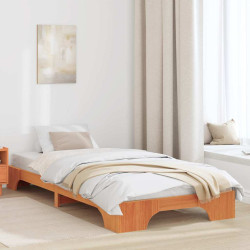 Estrutura da cama marrom cera 90 x 200 cm