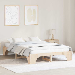 Estrutura da cama natural 150 x 200 cm