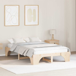 Estrutura da cama natural 140 x 190 cm