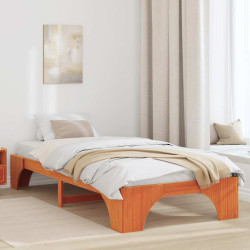 Estrutura da cama marrom cera 90 x 190 cm