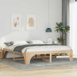 Estrutura da cama castanho 200 x 200 cm