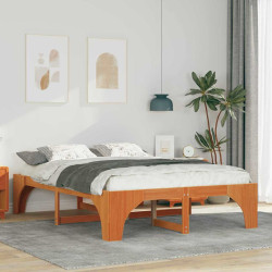 Estrutura da cama castanho 140 x 200 cm