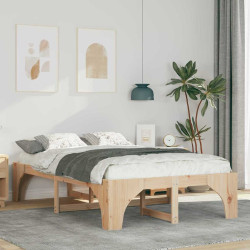 Estrutura da cama castanho 140 x 190 cm