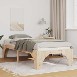 Estrutura da cama castanho 90 x 190 cm