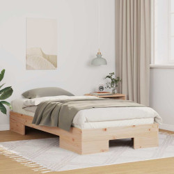 Estrutura da cama castanho 75 x 190 cm
