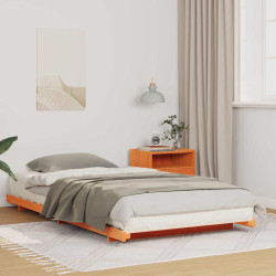 Estrutura da cama marrom cera 90 x 220 cm