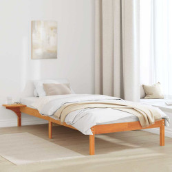 Estrutura da cama marrom cera 75 x 190 cm