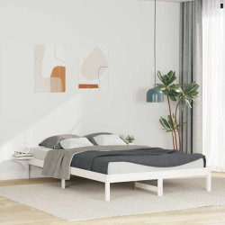 Cama com mesas laterais branco 140 x 220 cm