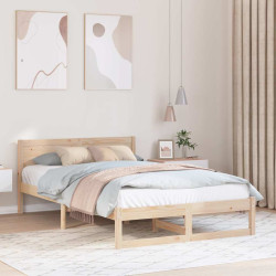 Estrutura da cama com cabeceira natural 120 x 200 cm