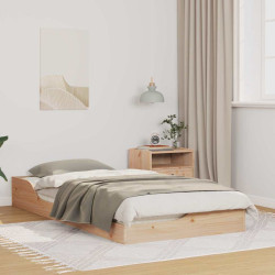 Estrutura da cama castanho 75 x 190 cm