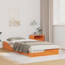 Estrutura da cama marrom cera 80 x 210 cm