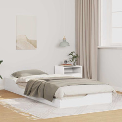 Estrutura da cama branco 80 x 220 cm madeira de pinheiro sólida