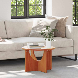 Mesa de centro marrom cera 50 x 50 x 35 cm
