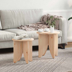 Mesa de centro 2 unid. natural 41,5 x 41,5 x 44 cm