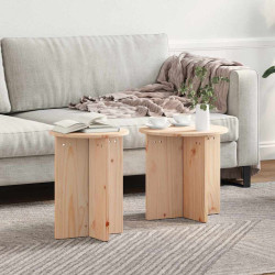 Mesa de centro 2 unid. natural 41,5 x 41,5 x 46 cm