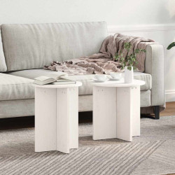 Mesa de centro 2 unid. branco 41,5 x 41,5 x 46 cm