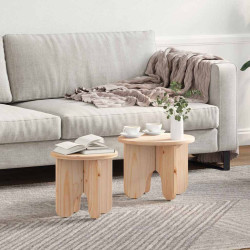 Mesa de centro 2 unid. natural 39,5 x 39,5 x 30 cm