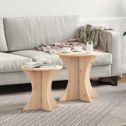 Mesa de centro 2 unid. natural 46 x 46 x 47 cm