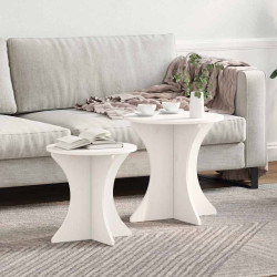Mesa de centro 2 unid. branco 46 x 46 x 47 cm