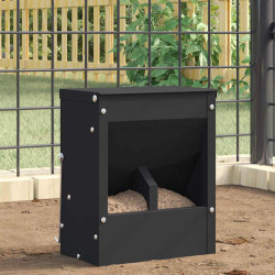 Comedouro para coelhos preto 20 x 12,5 x 25 cm