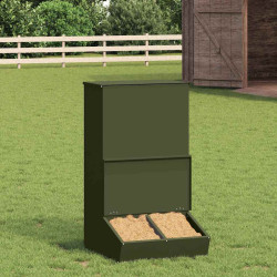 Comedouro para porcos verde oliva 55 x 51 x 91,5 cm