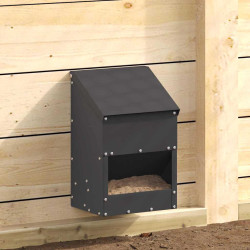 Comedouro para galinha preto 21 x 16 x 33 cm