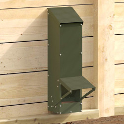 Comedouro para galinha verde oliva 13 x 12 x 51 cm