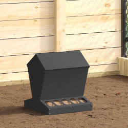 Comedouro para galinha preto 40 x 40 x 45 cm