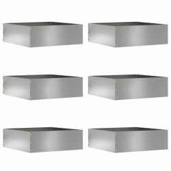 Acabamento para gramado 6 unid. 40 x 40 x 13 cm aço galvanizado