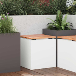 Banco de jardim branco 40 x 40 x 43 cm aço