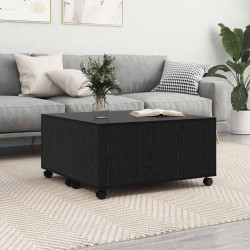 Mesa de centro carvalho preto 75 x 75 x 38 cm