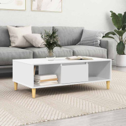 Mesa de centro branco 102 x 55 x 35 cm derivados de madeira