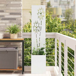 Tela de privacidade para jardim floral branco 32 x 32 x 150 cm