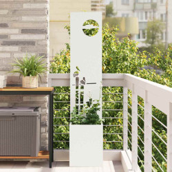 Tela de privacidade para jardim branco 32 x 32 x 150 cm