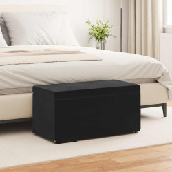 Banqueta preto 81 x 41 x 40 cm veludo e madeira de engenharia