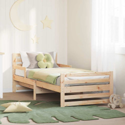 Estrutura da cama castanho 80 x 200 cm derivados de madeira