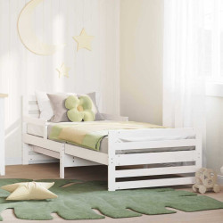 Estrutura da cama branco 80 x 200 cm derivados de madeira