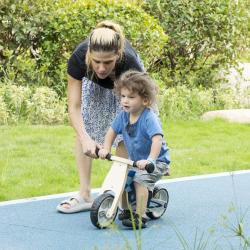 AIYAPLAY Bicicleta sem Pedais de Madeira para Crianças acima de 18 Meses com Assento de 22cm Bicicleta de Equilíbrio Infantil Ca