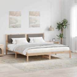 Estrutura da cama cinzento-acastanhado 180 x 200 cm