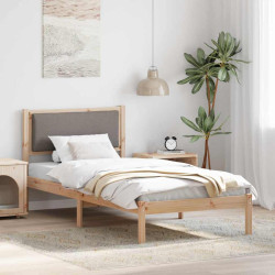 Estrutura da cama cinzento-acastanhado 90 x 190 cm