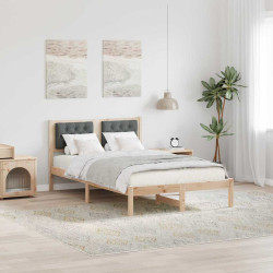 Estrutura da cama com cabeceira cinza escuro 120 x 200 cm