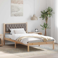 Estrutura da cama cinzento-acastanhado 100 x 200 cm