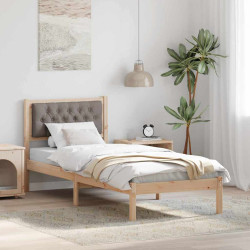 Estrutura da cama cinzento-acastanhado 90 x 200 cm