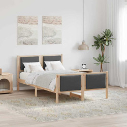 Estrutura da cama cinza escuro 120 x 200 cm tecido